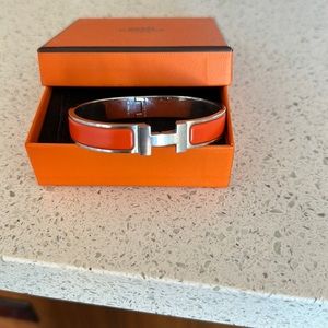 Authentic Hermes clic HH bracelet in Orange